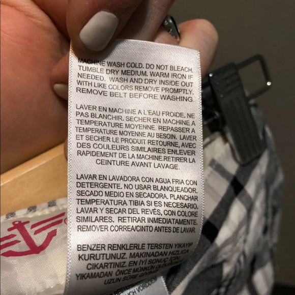 Black and white plaid shorts size 14 by Dockers - Picture 5 of 6